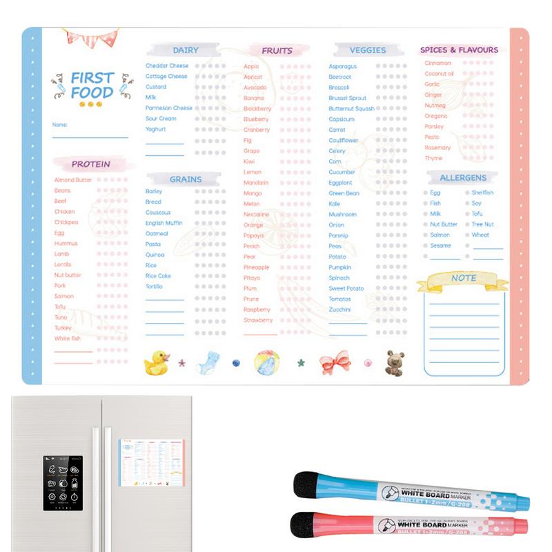 Baby Food List - Lista di controllo riutilizzabile per i