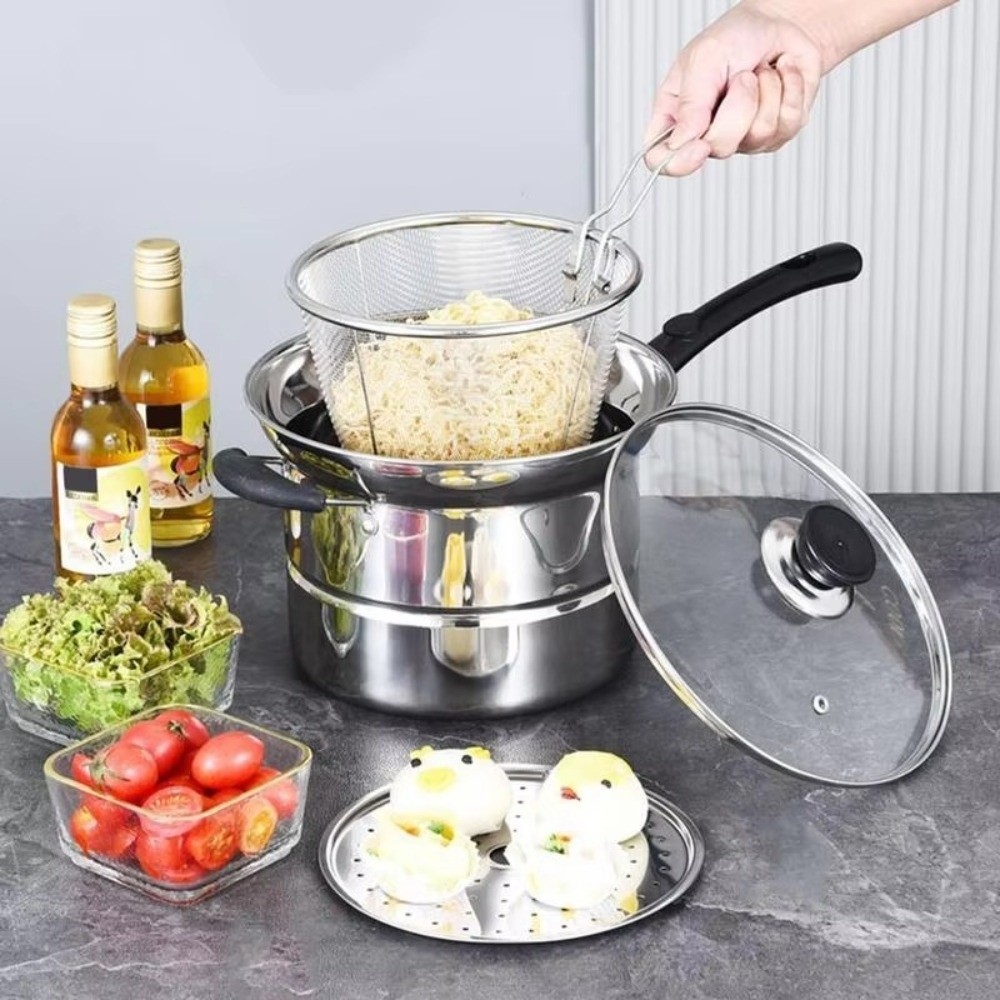 Baby Food Strainer - 4 pezzi in acciaio inossidabile friggitrice