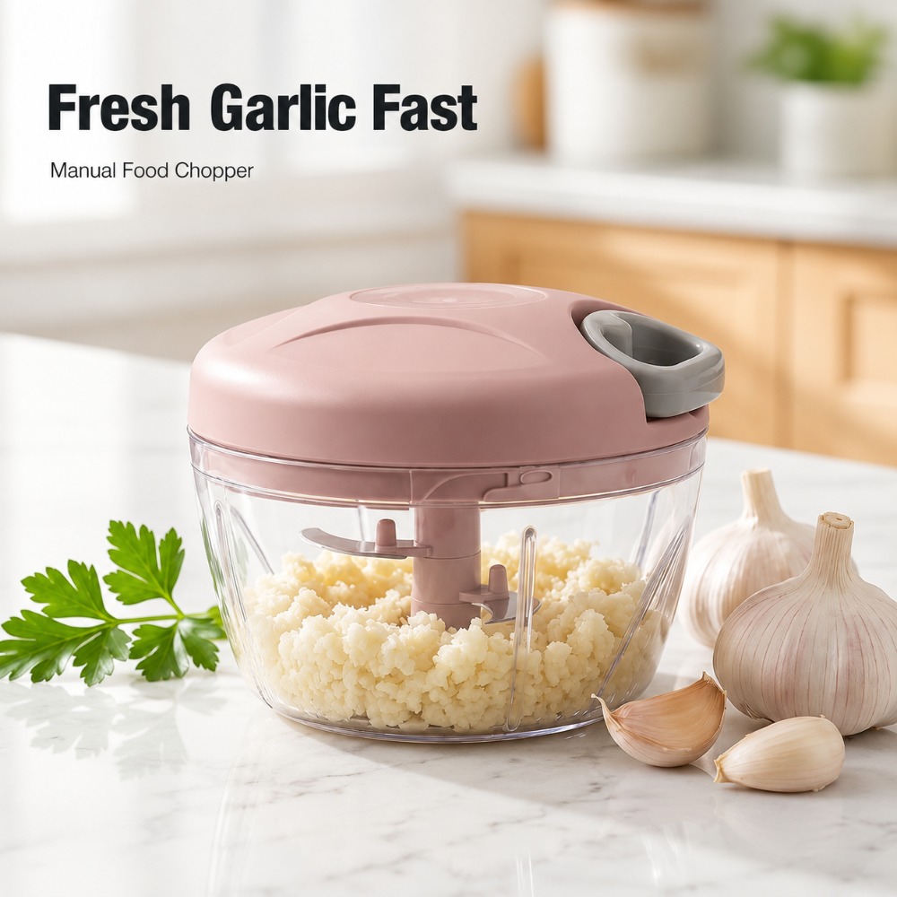 Baby Food Chopper - Tritatutto Manuale a Corda per Aglio,