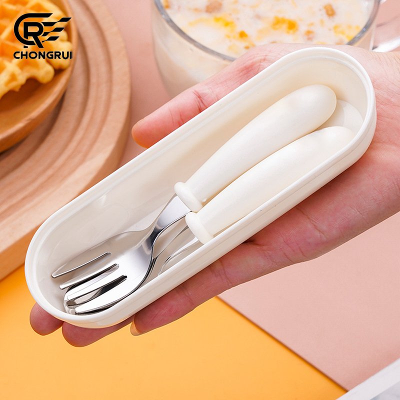Baby Food Utensils Set - Cucchiaio e Forchetta per l'Alimentazione dei