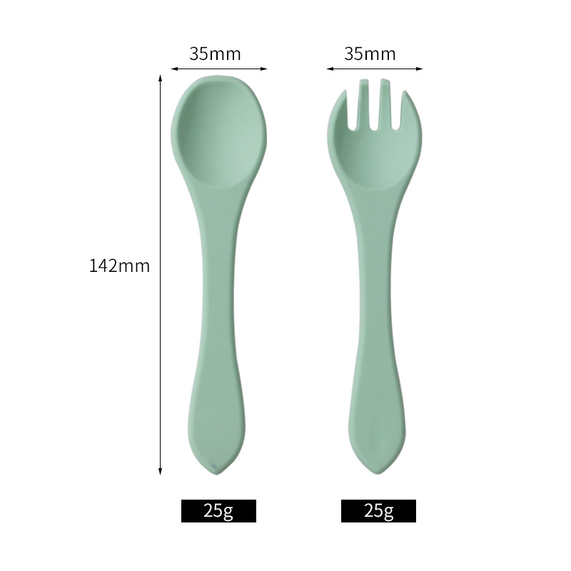 Baby Food Utensils Set - Set di cucchiaio e forchetta in