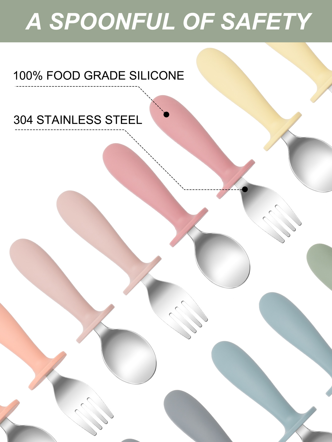 Set di 2 cucchiai forchetta in - Baby Food Utensils Set recensione e prezzo