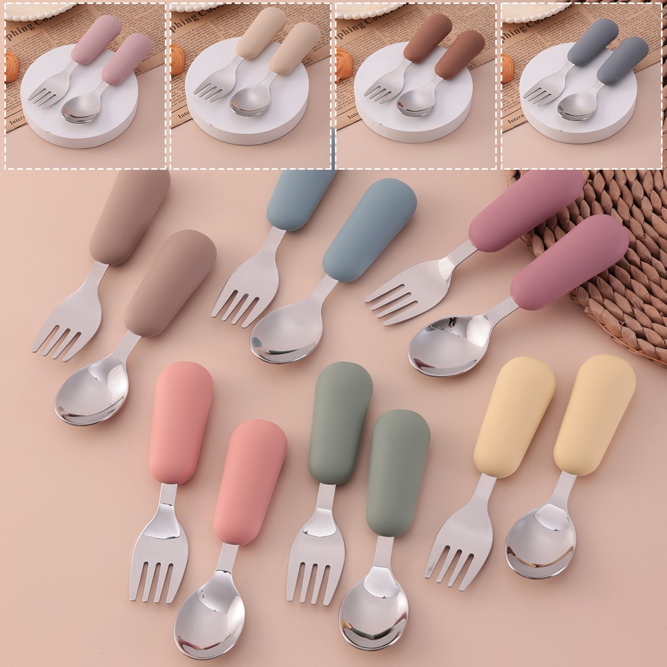 Colore Bambini 2PCS Forchetta  - Baby Food Utensils Set recensione e prezzo