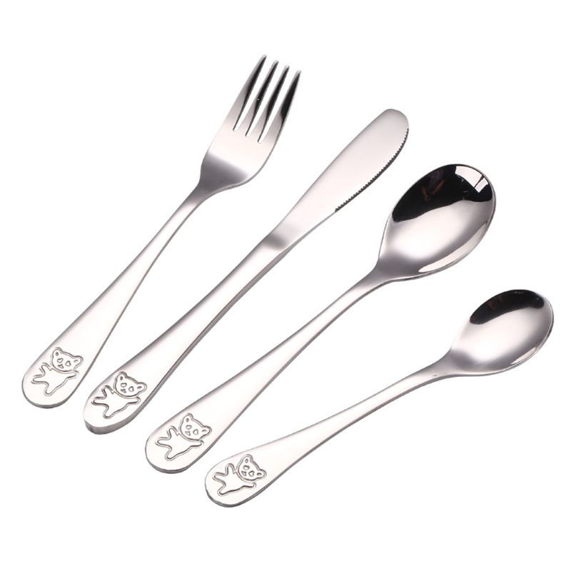4 pezzi/set cucchiaino da tè p - Baby Food Utensils Set recensione e prezzo