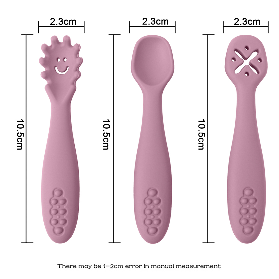 3PCS Cucchiaio Forchetta In Si - Baby Food Utensils Set recensione e prezzo
